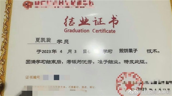 曾輕生的網紅“狗頭蘿莉”轉行賣煎餅:第一天就收入1300 持證上崗
